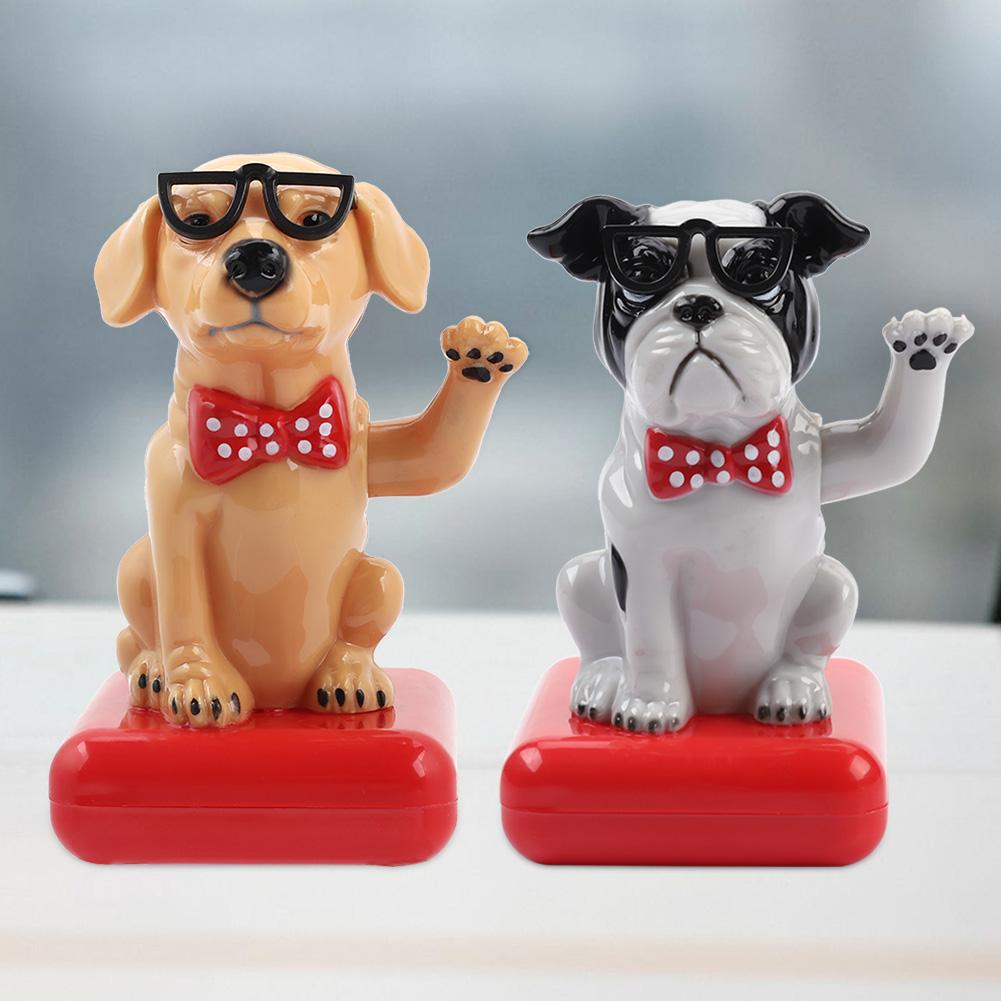 Accessoires de voiture Ornement de voiture à énergie solaire Chien à bascule à énergie solaire Adorable Décoration d'intérieur Accessoires de voiture Ornement de table