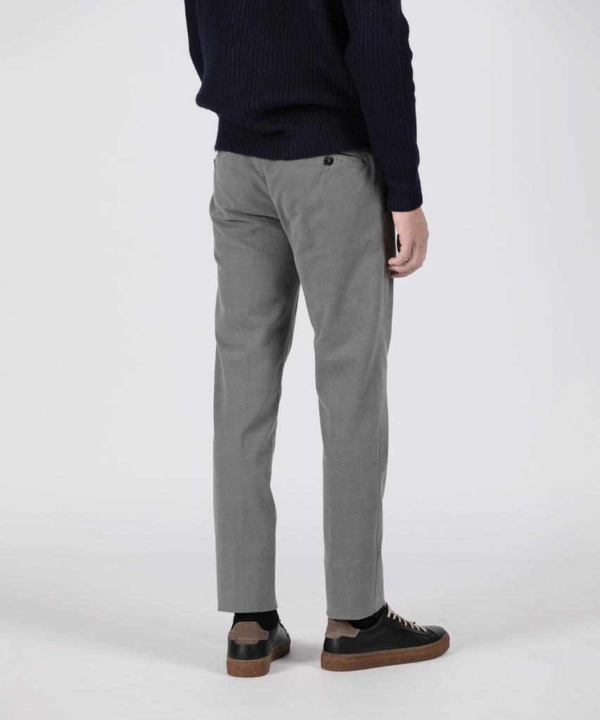 PANICALE Gray Regular Fit Cotton Check Pants