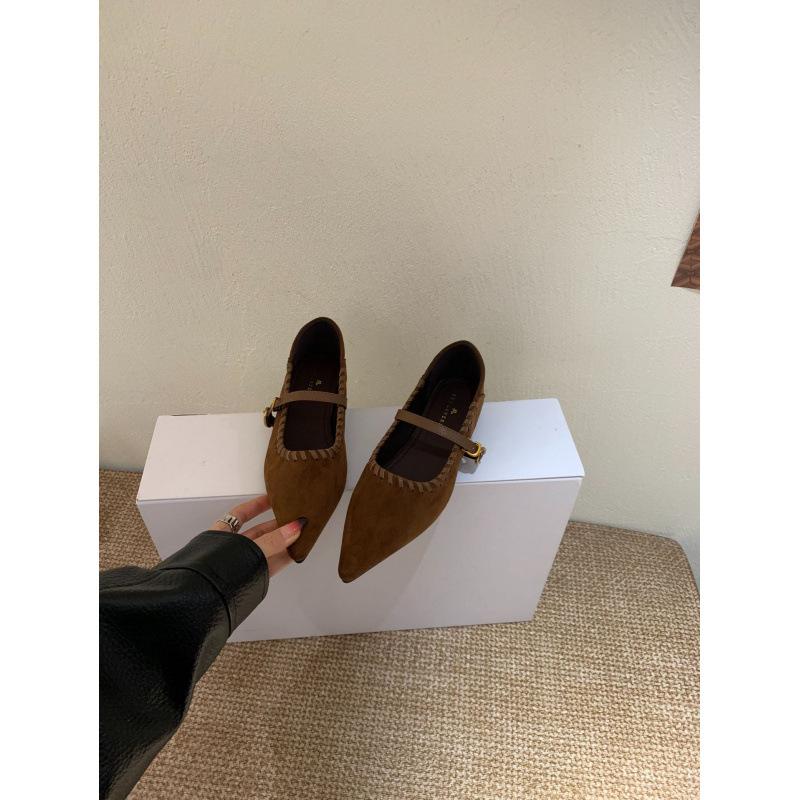 2025 autumn and winter new retro Mary Jane women's shoes soft-soled shoes inner height increase 4CM single shoes femininity flat shoes
