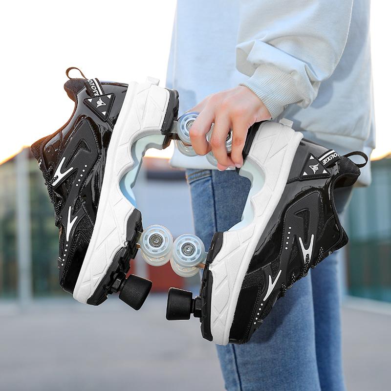 Adult Four-wheel Deformed Walking Shoes Men's and Women's Roller Skates Children's Skates Boys' and Girls' Two-wheel Sports Shoes