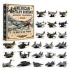Aviation Themed Decor Aircraft Advent Calendars 2026, Airplane Toy Countdown Calendar, 24 Days Christmas Holiday Calendar with Models, 2D Acrylic