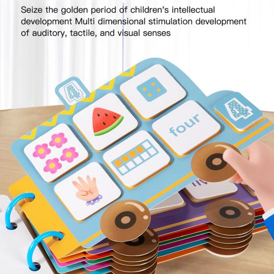 Kids Color Sorting Quiet Book Preschool Learning Number Color Cognition Activities Busy Book Fine Motor Skills Educational Toddlers Sticky Booklet