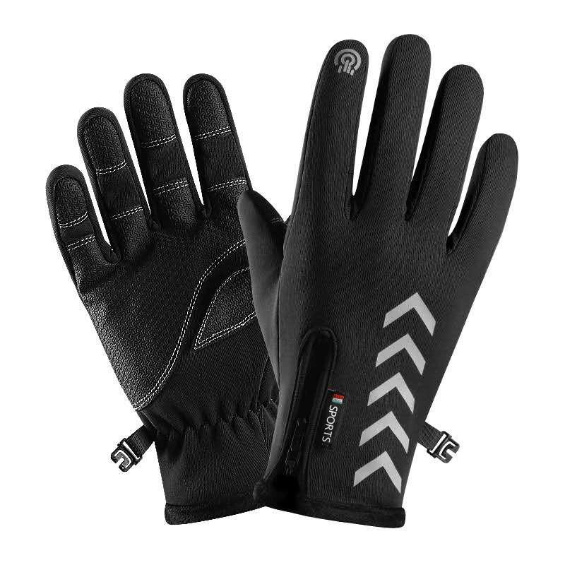 

Winter Mens Fleece Cycling Gloves With Waterproof And Antislip Features M чорний