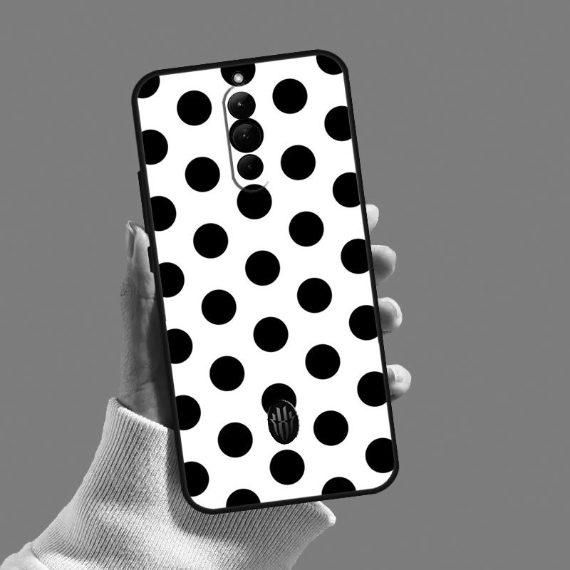 Black And White Polka Dot Case For ZTE Red Magic 8S 8 9 Pro Plus Cover For Nubia Red Magic 6 7 6S 7S Pro 6R 5S 5G