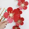 1Set Paper Flowers DIY Artificial Red Floral Wall Art Paper Flower Decoration for Wedding