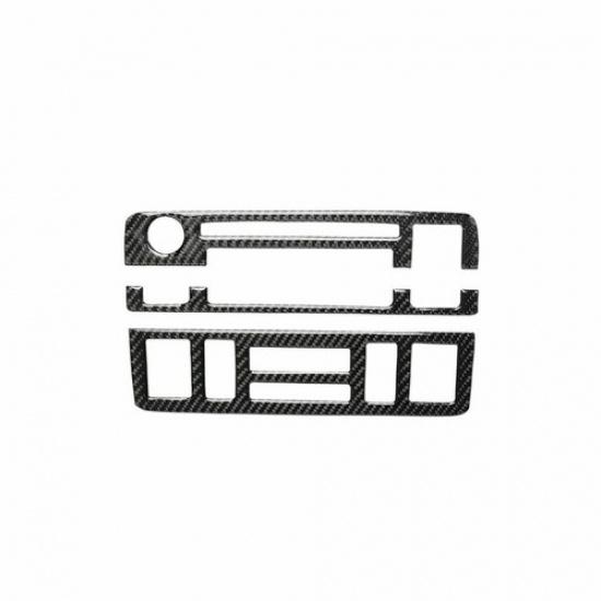 For BMW 3 Series E46 98-05 Carbon Fiber Console AC CD Panel Sticker Cover Trim