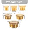 Male Thread Brass Pipe Hexagonal Head End Caps Plug Fitting Coupler Connector Adapters Pipe Plumbing Fitting Adapters