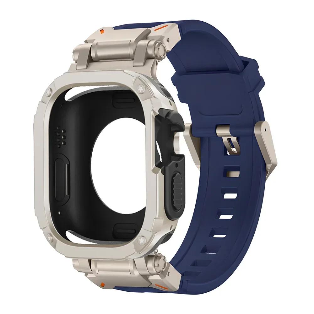 Armband+Hülle für Apple Watch Band Ultra 2 49mm 44mm 45mm TPU Schutzhülle Abdeckung Silikonarmband für IWatch Serie 9 8 7 6 5 4