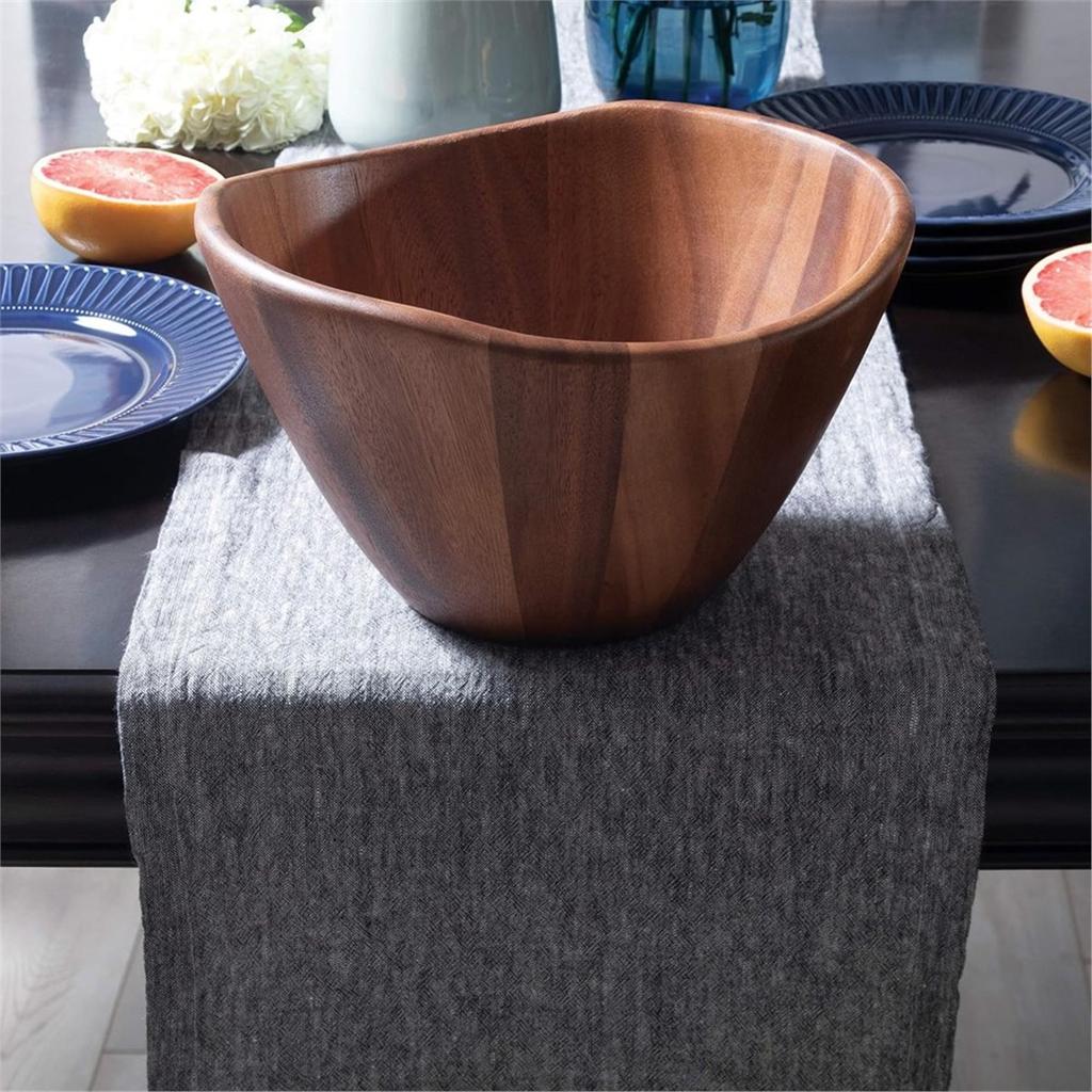 2026 New Large Wood Salad Bowl for Home Use with Salad Dressing.