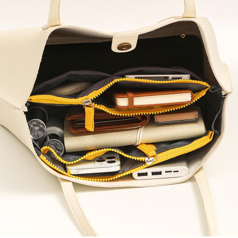 Multifunktionale Schwamm-Innentasche Doppellagige Reißverschlusstasche Mittlere Tasche Praktische Reise-Großraum-Aufbewahrungstasche mit Fächern