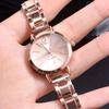Fashion Women Elagant Watch Casual Simple Steel Strap Quartz Watch Love Bracelet Temperament Wearing Style