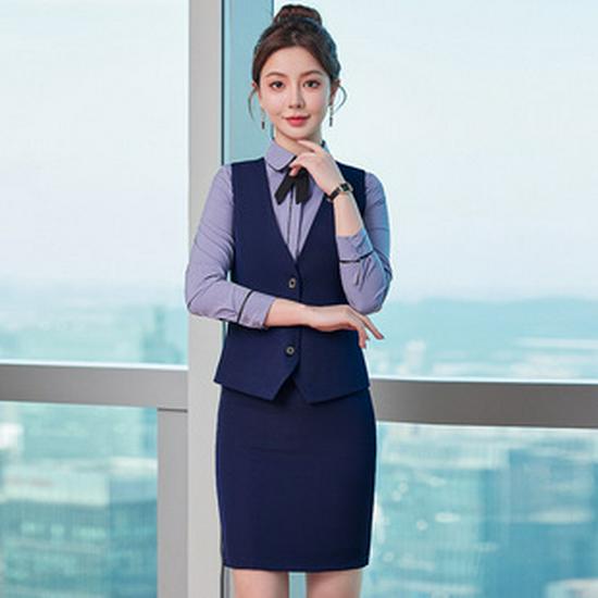 Women's Long Woolen Winter Coat - Unisex Hotel Business Workwear