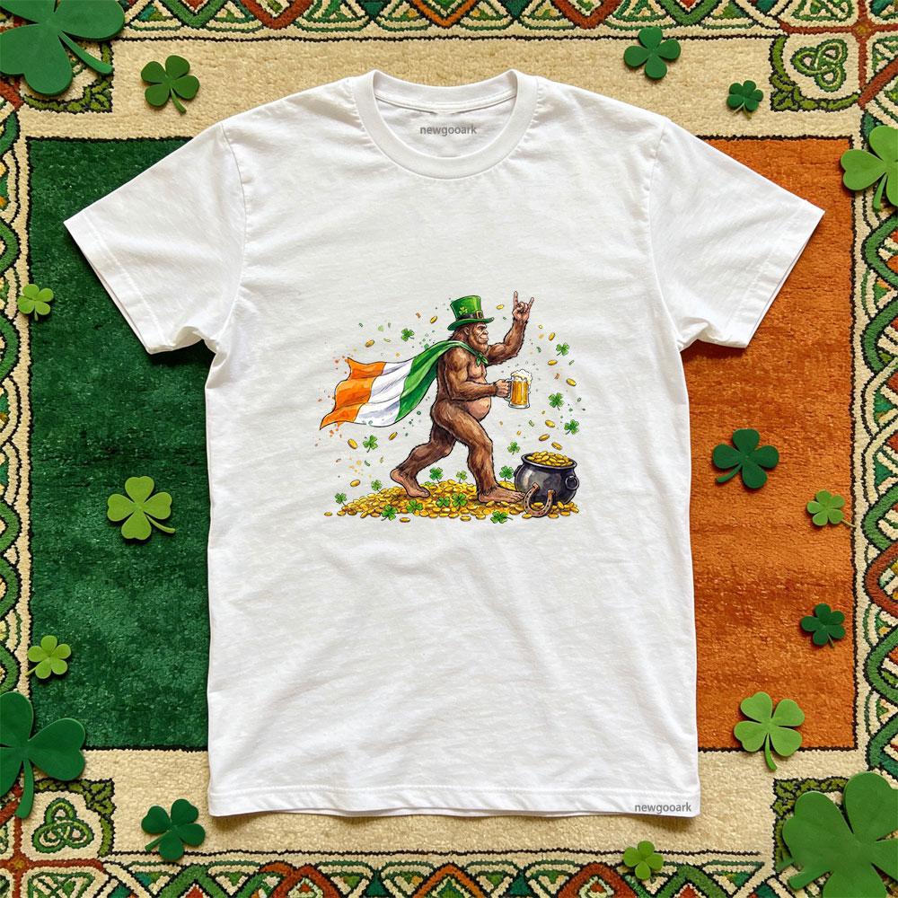 Saint Patrick lucky Irish green t shirt man cotton funny festival printed T shirt Casual Retro Unisex Adult Party tee S