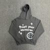 Broken Planet Streetwear Hoodie Set With 3D Puff Print Loose Fit Cotton Sweatshirt Men