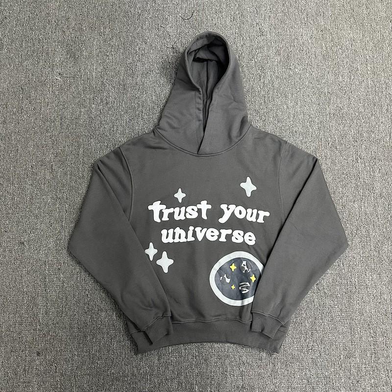 Broken Planet Streetwear Hoodie Set With 3D Puff Print Loose Fit Cotton Sweatshirt Men
