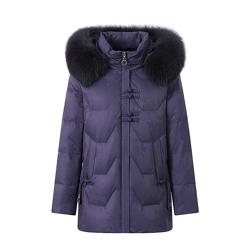 Mid-Aged & Elderly Women's Short Winter Down Jacket: Thick, Plus Size, Ideal for Mothers & Grandmothers In Their 60s and 70s