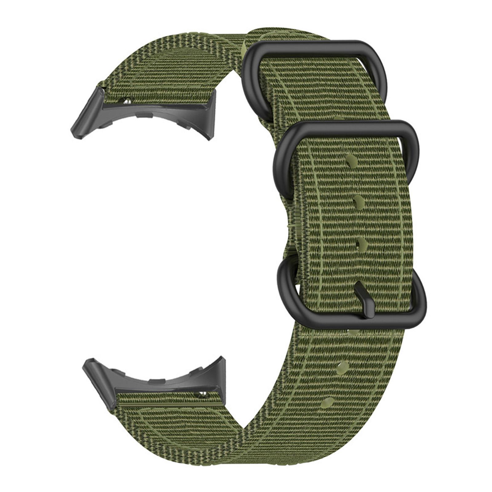 

For Google Pixel Watch 3 41mm/Watch 2/Pixel Watch Nylon Strap Adjustable Watchband Smart Bracelet Breathable Band with Loop Buckle for Women/Men Army Green