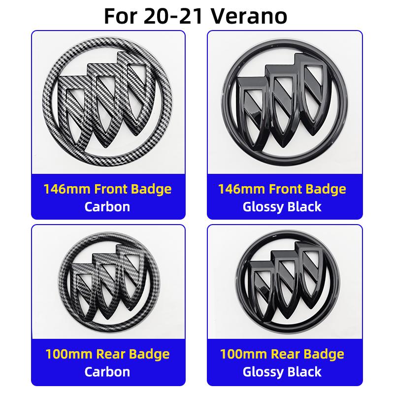 2pcs 3D ABS Car Front Grille Rear Trunk Logo Emblem Sticker For Buick Excelle GT Envision LaCrosse Regal Verano GL6 Badge