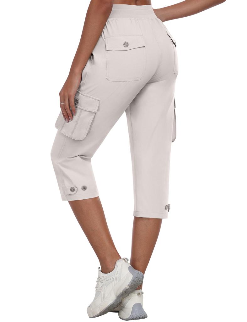 YIRUIYA Length Sports Cargo Capri Training Fitness Perfect for Mountain and Everyday Use Women's 3/4 Pants, Pants, Wear, Wear, Sweatpants, Casual,