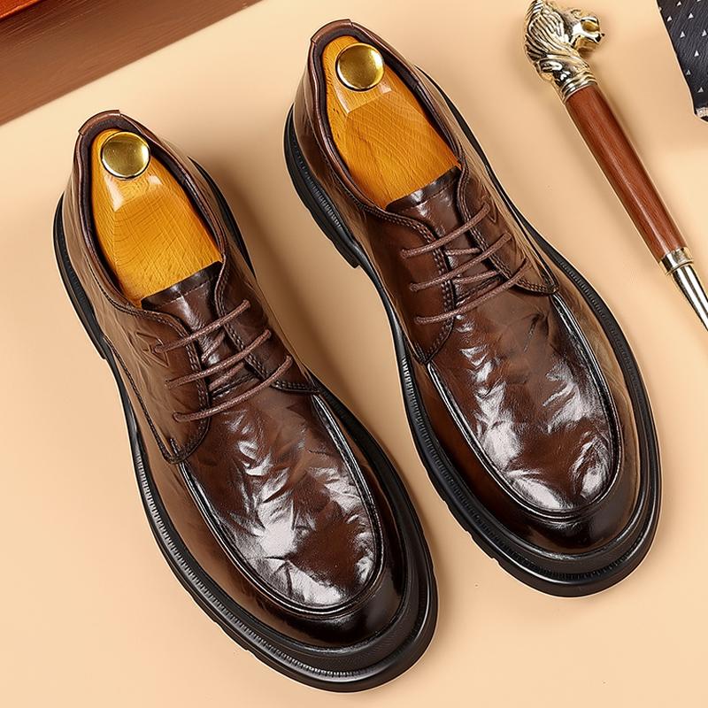 Fashion New Handmade Leather Casual Men Shoes Design Sneakers Man Breathable Leather Shoes Men Outdoor Sneakers