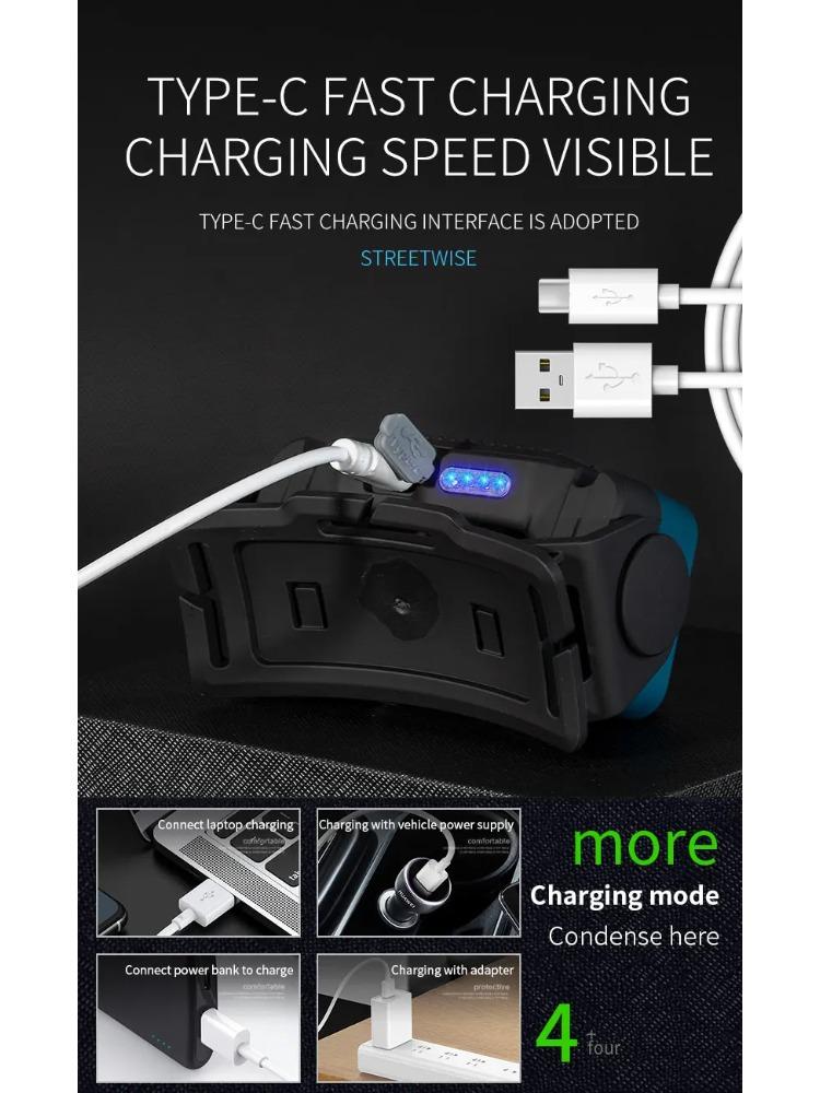 LED Headlamp For Camping Hunting LED Headlight Mini Head Light USB White Light Head Lamp Flashlight