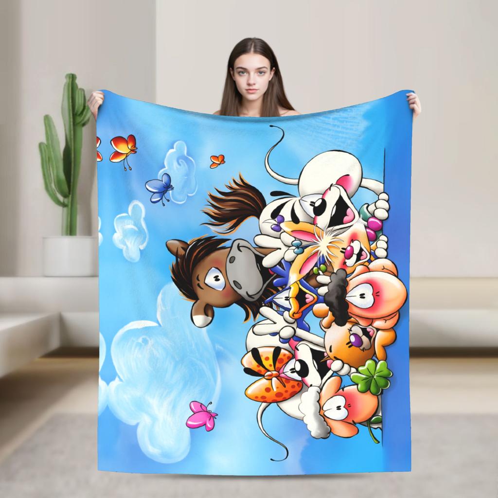 Christmas Diddl Super Soft Blankets  Travel Plush Throw Blanket Funny Living Room Flannel Bedspread Sofa Bed Cover