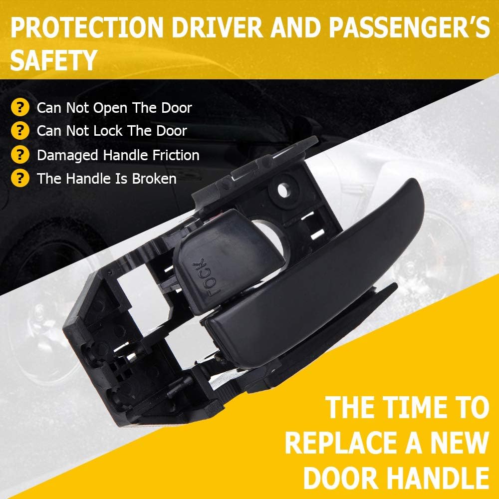 OCPTY Türgriff Innen Fahrerseite Links Ersatz passend 2001-2006 für Hyundai Elantra Innen Türgriff Schwarz