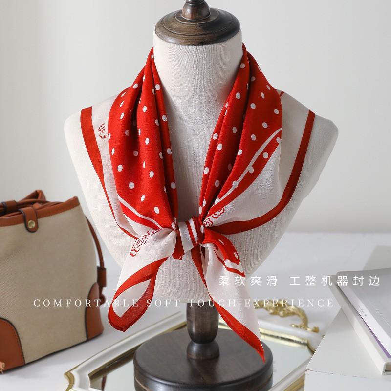 100% Pure Silk Square Scarf With Paisley Print Lightweight Wrap Women