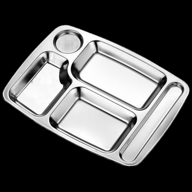 304 Stainless Steel Divided Meal Tray