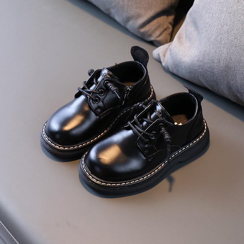 Kids Shoes Avocado Green Children S Leather Shoes Fall Boys Fashion Softsoled Single Shoes Medium Big Kids Casual Shoes 26