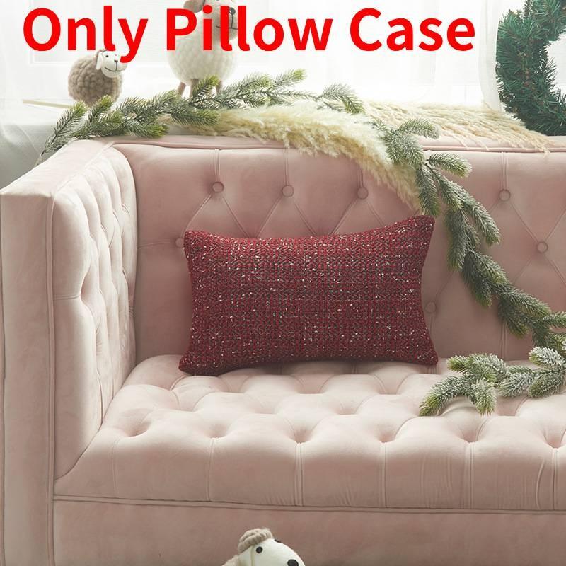 Pillow Plaid Christmas Cases Cushion Cover Bed Sofa Cotton Throw Covers Pillow