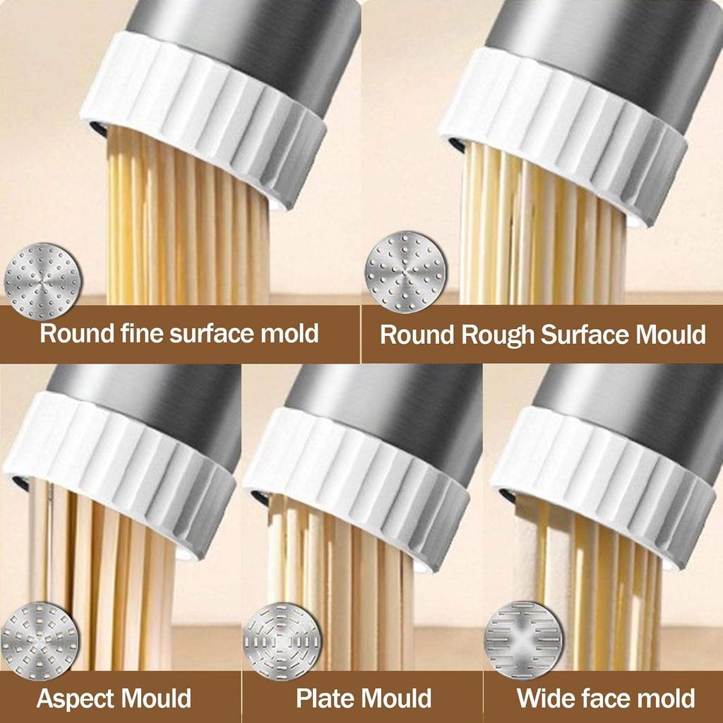 Electric Handheld Noodle Maker Portable Noodle Press Rolling Small Machine Home Appliances Cordless Pasta Maker 5 Pasta Shapes