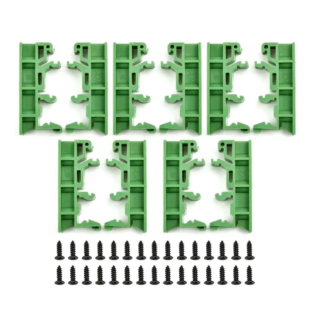 AAAA 5setS DRG-01 PCB DIN 35 Rail Adapter Circuit Board Mounting Bracket Mount Holder Mounting Bracket Mount Holder
