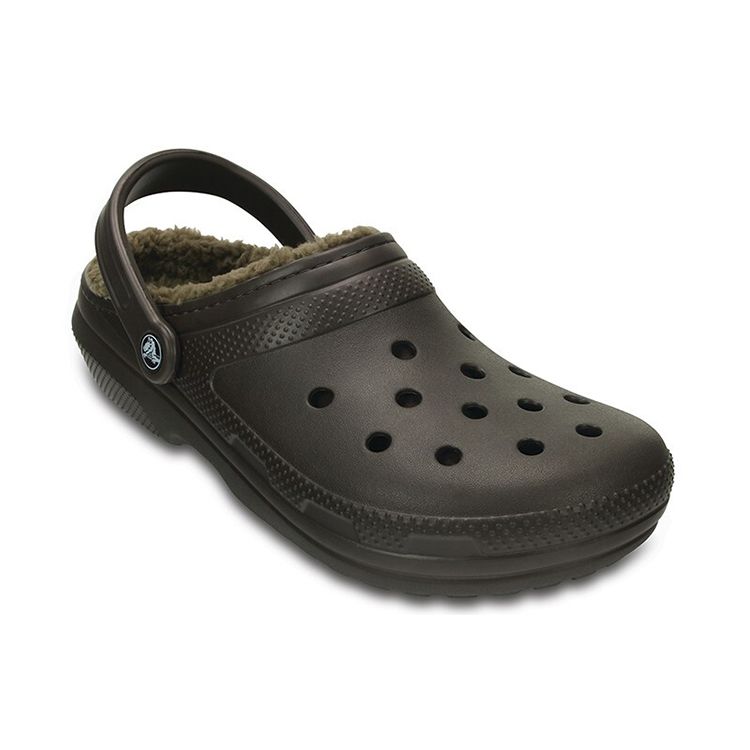 Crocs Classic Warm Cotton Clogs Unisex Footwear Dark-Brown 203591-23B