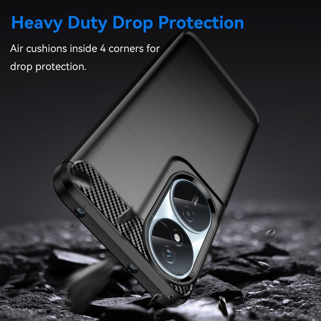 For Honor X7b 4G/Honor 90 Smart TPU Case Phone Cover Carbon Fiber Texture