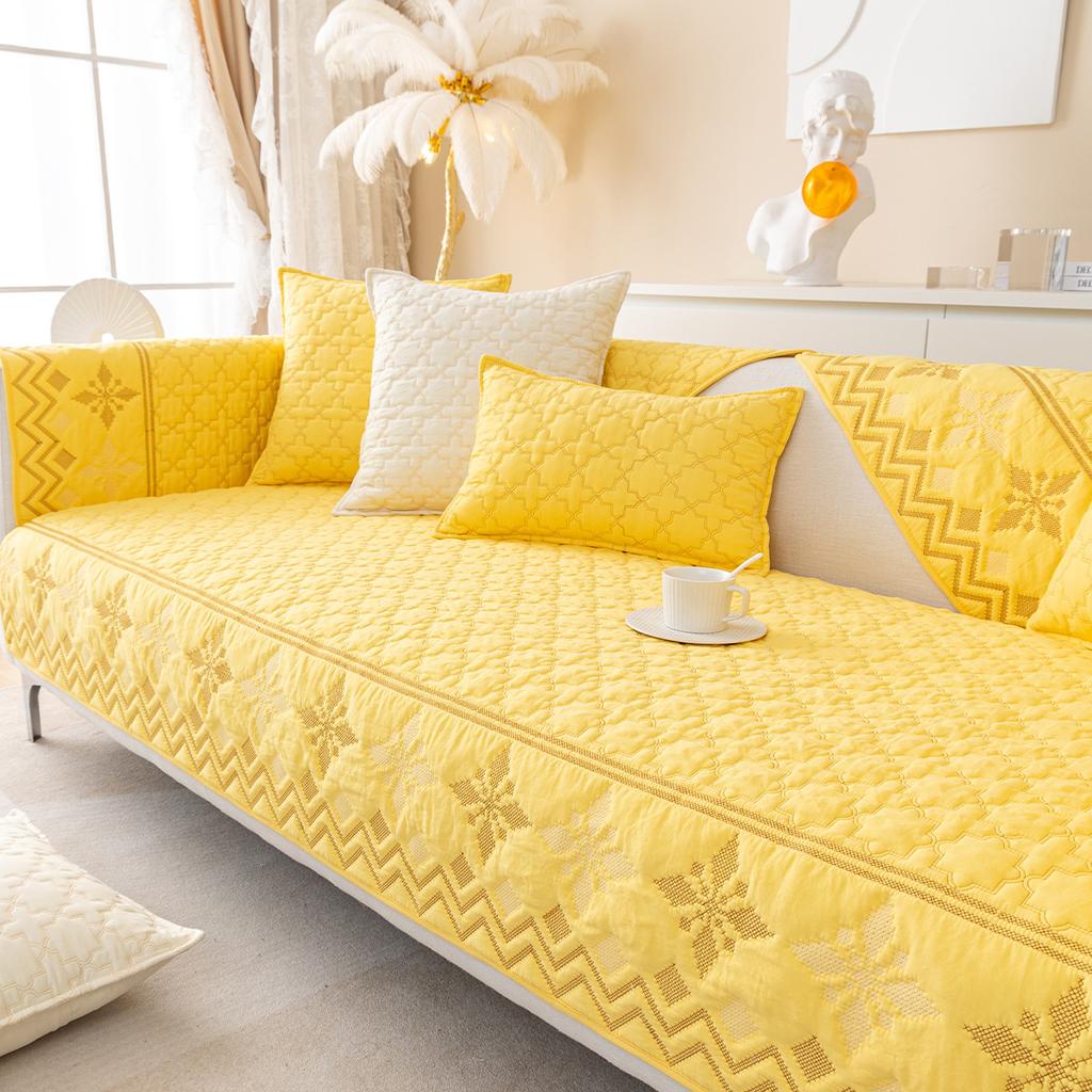 Fresh Sofa Cushion Straight Backrest Anti-Slip Sofa Cover Four Seasons Universal Sofa Towel