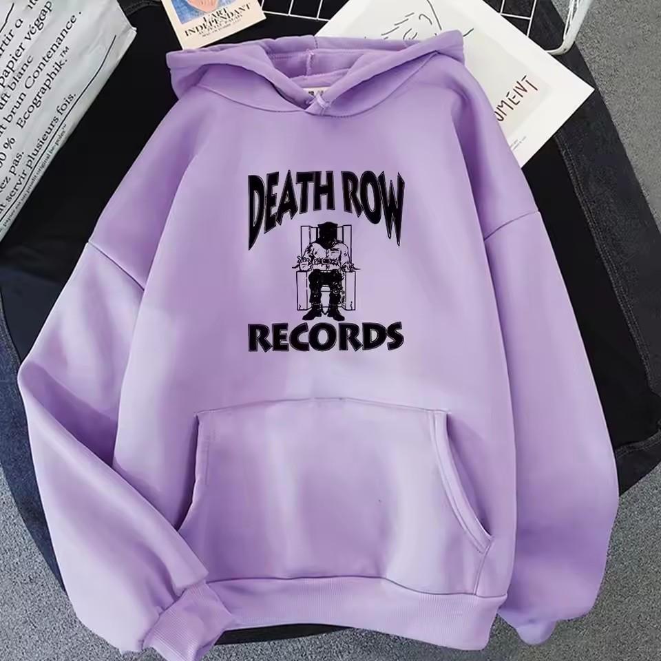 Death Row Records Men's Hoodie High-Quality Aesthetic Pattern Hip-Hop Autumn Winter Casual Sportswear for Boys