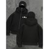 Autumn and Winter Hip-hop Punk Solid Color Loose Casual Double-hat Zipper Sweatshirt, Streetwear Portswear