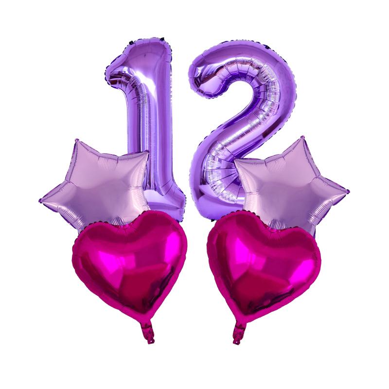 Lot Purple Balloon Set Latex Confetti Balloons Wedding Valentine's Day Globos Baby Shower Birthday Christmas Party Decorations