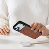 LC.IMEEKE For iPhone 17 Pro Magnetic Case Compatible with MagSafe Leather+TPU Back Cover