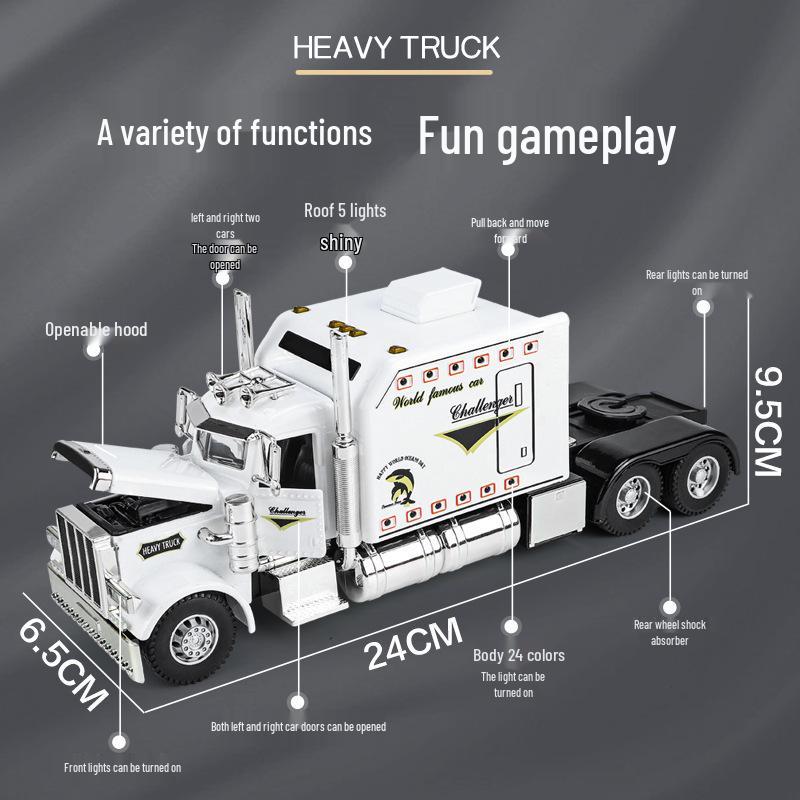 

1:24 American Alloy Semi-Trailer Truck Model Toy for Kids