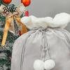 Customizable Holiday Party Favors Christmas Velvet Santa Gift Bag 19 x 26 Inch Large Drawstring Hand Painted Craft Supply Bags Claus Reusable