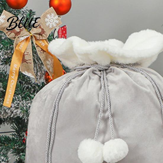 Customizable Holiday Party Favors Christmas Velvet Santa Gift Bag 19 x 26 Inch Large Drawstring Hand Painted Craft Supply Bags Claus Reusable