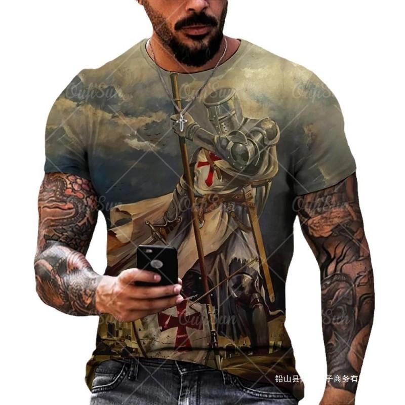 Mens Loose Fit Short Sleeve Crew Neck T-Shirt Streetwear Letter Print Casual Tee