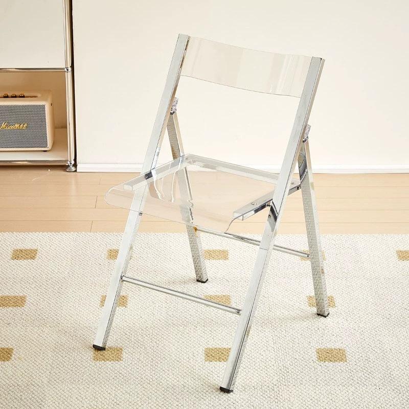 Folding Dining Chair Portable Comfortable Aesthetic Modern Dining Chairs Relaxing Backrest Chair Home Living Room Furnitures