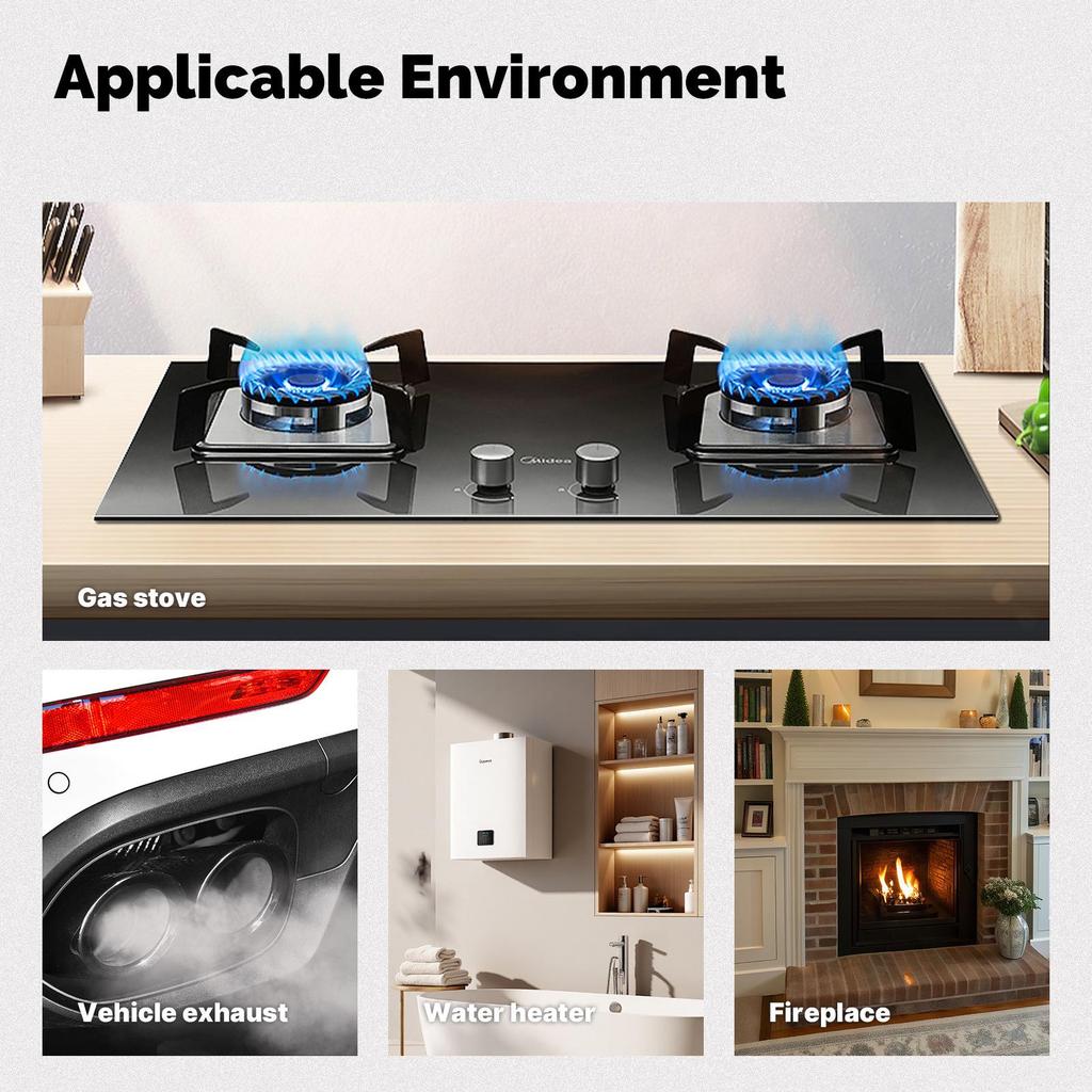 Home & RV CO Detector with Temperature, Humidity, Smoke, and Gas Monitoring