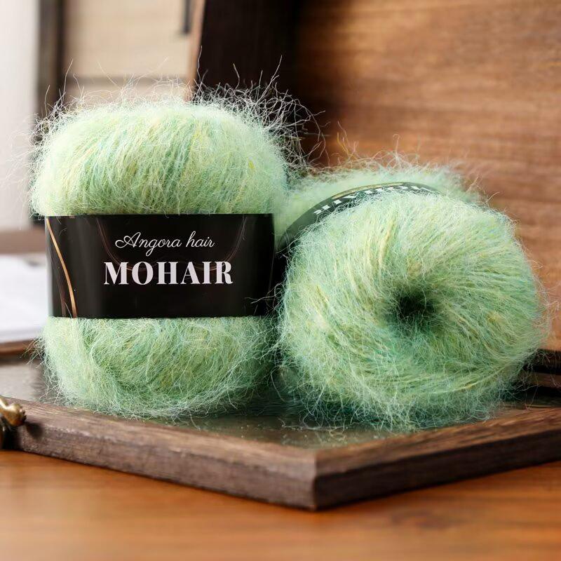 Alpaca Mohair Yarn Hand Woven Sweater Camisole Hat Yarn Ball Handmade DIY Doll Crochet Hook Yarn Ball Handmade Materials