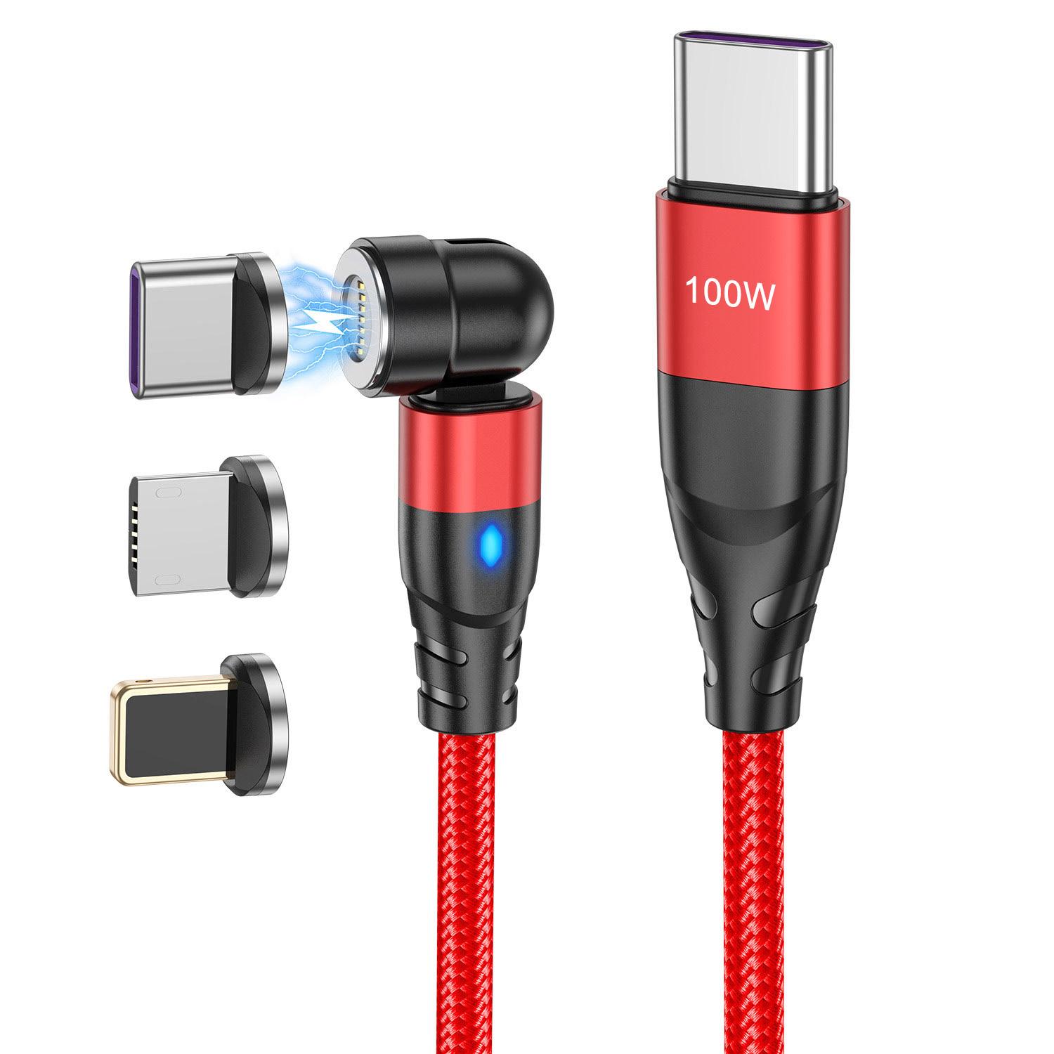 

100 Вт USB C - Type C быстрая зарядка магнитный кабель микро магнитный телефонный шнур данных провод для iPhone 15 14 11 Pro Max Samsung 1.8m