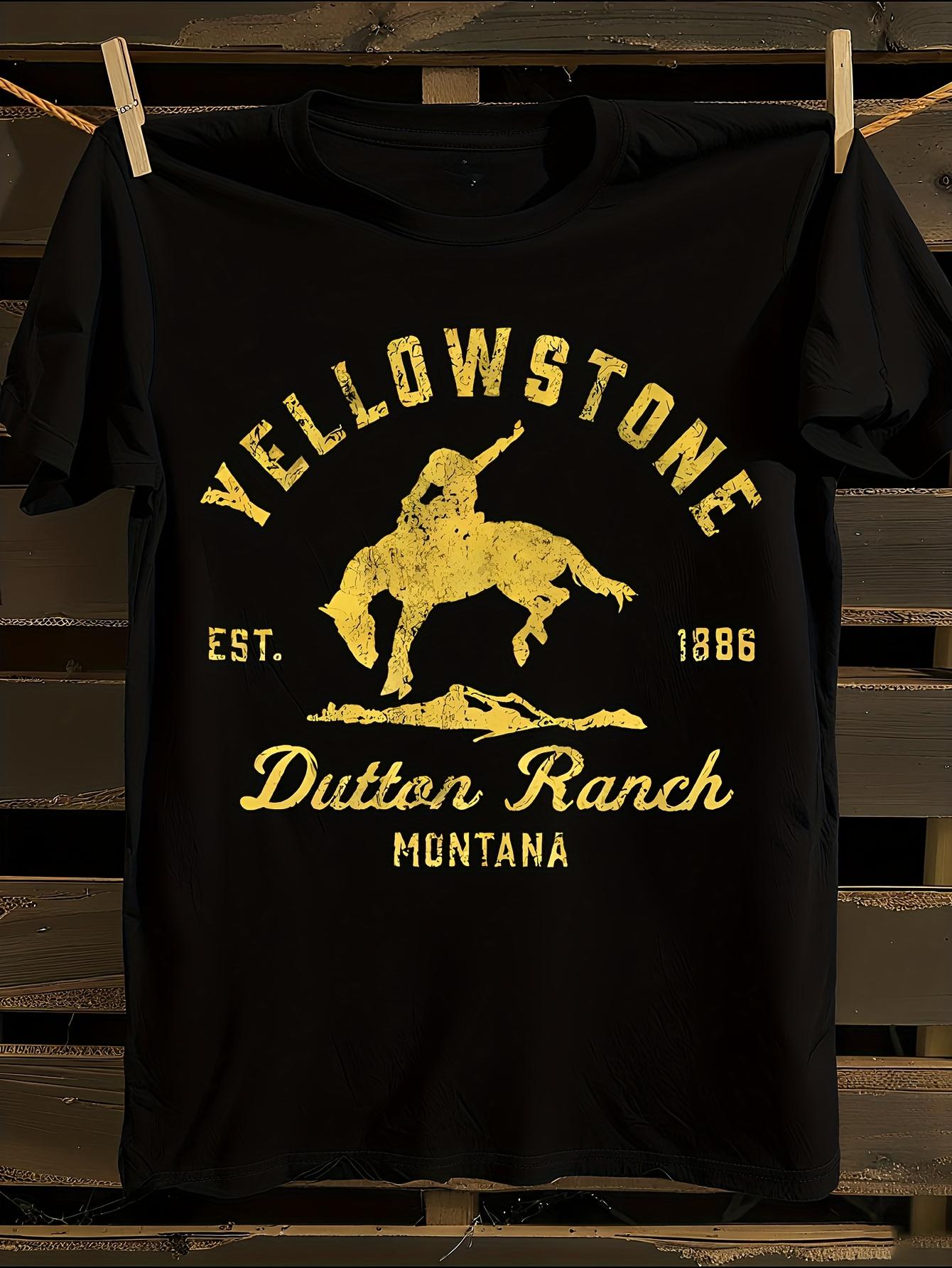 Yellowstone TV Show Dutton Ranch Bucking Bronco T-shirt S