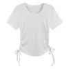 2025 Summer Korean Style Women's Slimming Drawstring Waist T-Shirt